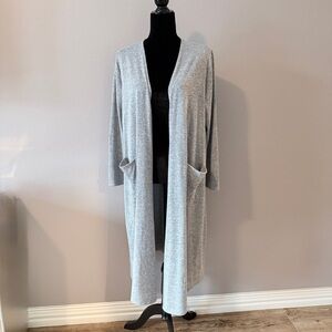 LuLaRoe Heather Gray Open Front Cardigan